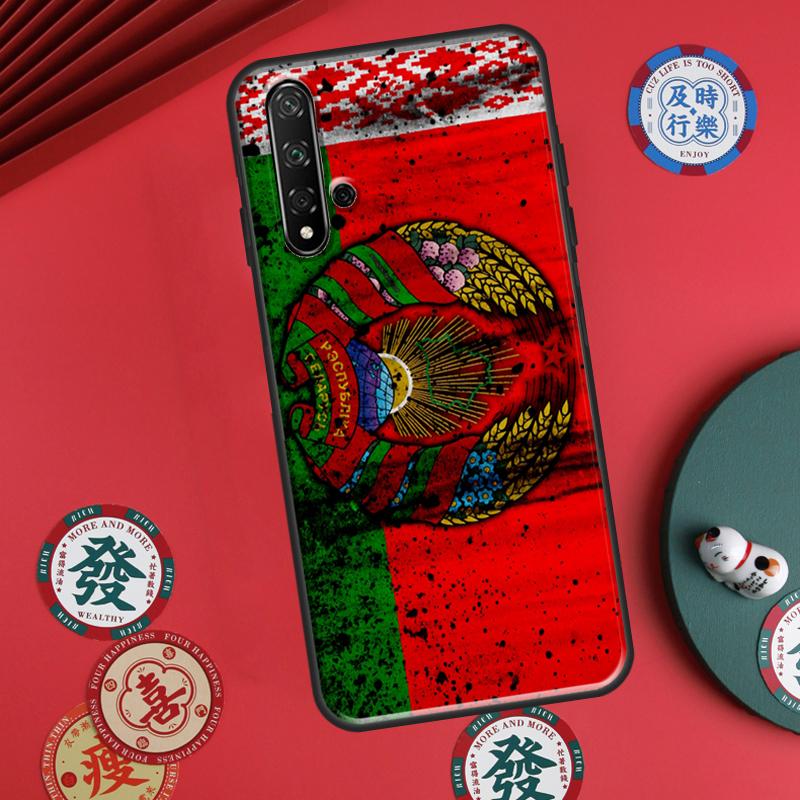 Чехол для Huawei P60 Pro P30 P40 Lite Nova 7i 8i 11i 12i 12s 10 9 SE Y90 Y60 Y70 Y72 Y61 Y91 с флагом и гербом Беларуси