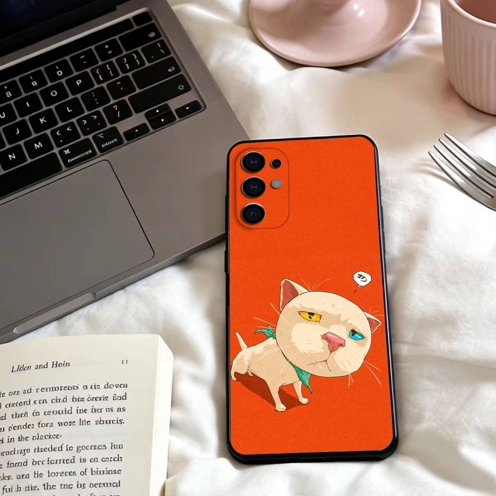 Милые узоры с парой кошек Чехол для телефона Для Samsung S25,24,23,22,30,21,10,9,Ultra,Plus,Lite,FE,4,5 G Мягкий черный чехол