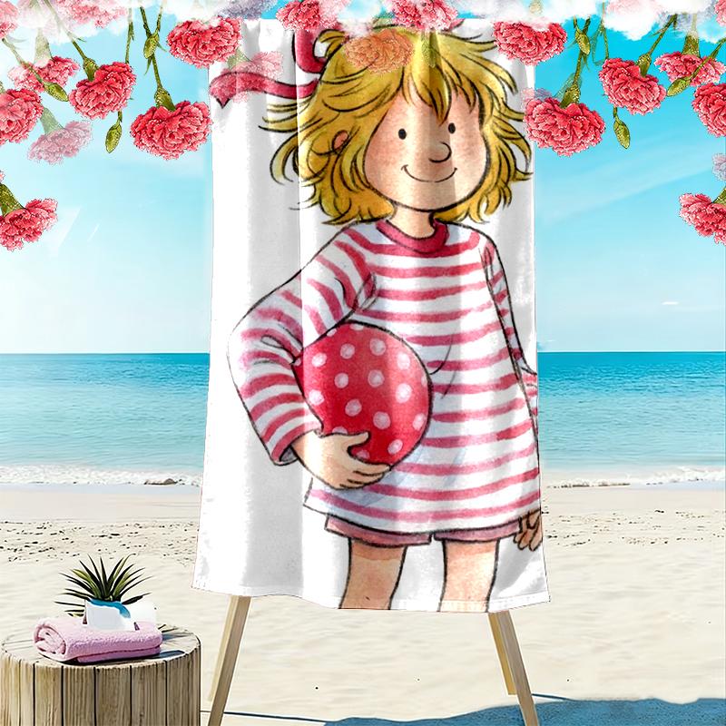 Meine Freundin Conni Print Beach Towel, Large Soft Quick Dry Towel for Beach Camping Swimming
