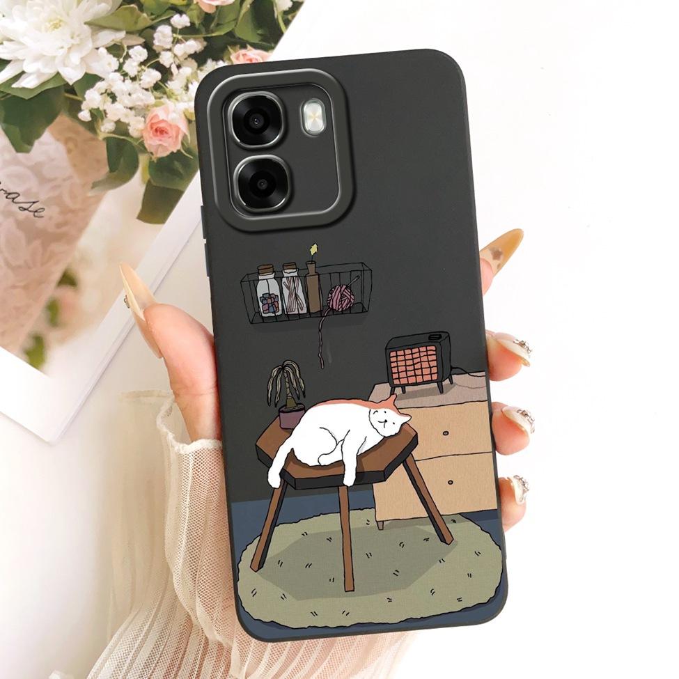 Чехол для телефона Oppo A6x 4G CPH2819 5G CPH2783 Чехол для Oppo A6x Милый Кавайный Роскошный Модный Цветы Крутой Расписной Силиконовый Корпус