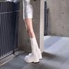 White Platform Boots Women's Summer Thin Tall British Style Small Martin Boots
