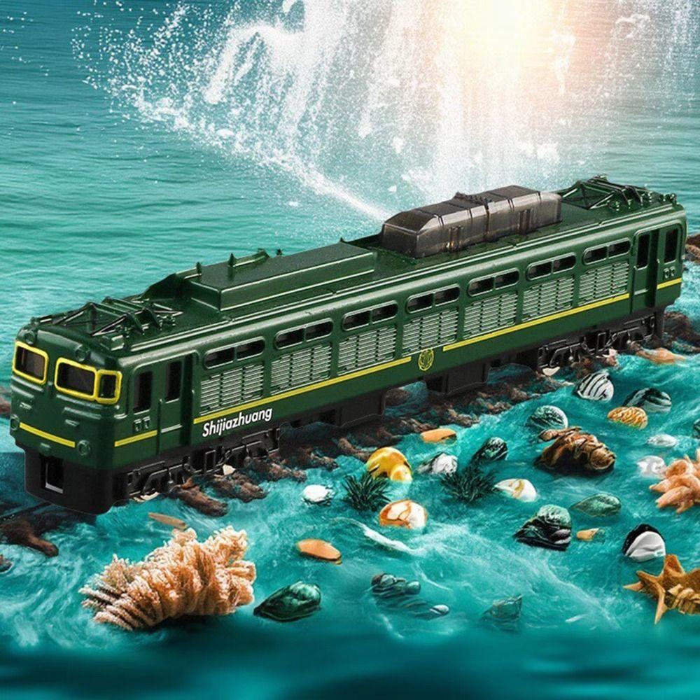 Zinc Zinc Alloy Material Simulation Train Model Nostalgic Green Retro Train Model  Toys For Boys