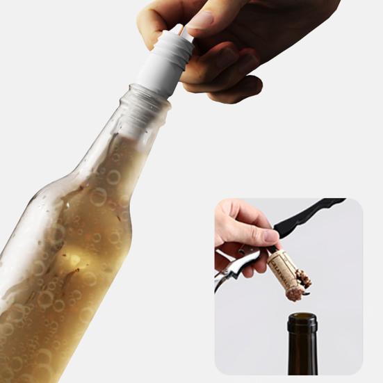 Многоразовая силиконовая пробка для винных бутылок, герметичная, для вина, шампанского, виски и пива. Пищевая силиконовая пробка для вина.