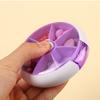 Portable Weekly Pill Box 7 Compartments Dustproof Moisture-proof Rotary See-through Cover Pocket Size Business Trip Outdoor Travel