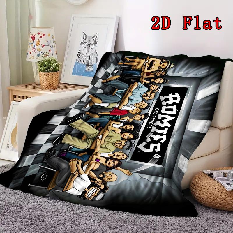 Homies 2D Flat Pattern Flannel Blanket High quality All Seasons Warmth and Comfort Perfect for Christmas Gifts.MMT0918182