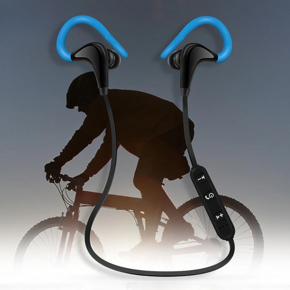 Беспроводная Bluetooth-совместимая спортивная гарнитура для бега, стереонаушники для музыки, универсальные мини-наушники с заушными крючками HIFI