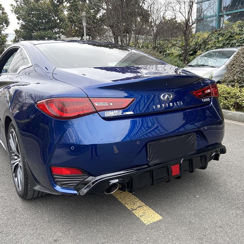Комплект обвеса кузова для Infiniti Q60 2017-2020: Задний диффузор и передний бампер