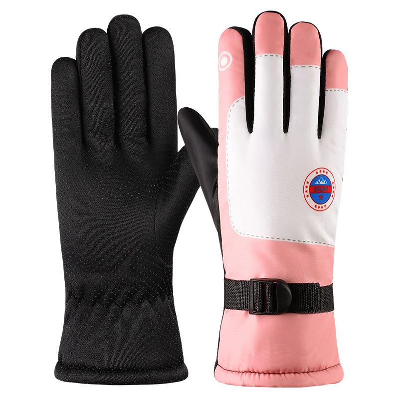 Водоотталкивающие флисовые перчатки для зимних видов спорта: Ветрозащитный и теплый для катания на лыжах и езды на велосипеде