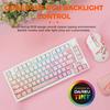 DAREU EK75PRO Gaming Keyboard Wireless Cherry Pink Tenkeyless USB Connectable Gasket Mount 81 Keys English Layout Cute RGB Mechanical Keyboard Hot