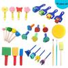 Набор губчатых кистей для рисования для детей - 30 штук для DIY-искусства и раннего образования
