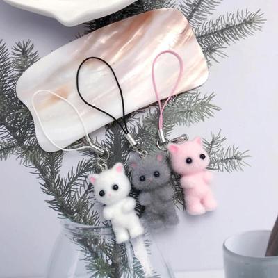 Милый бархатный мини-кот Мини-брелок