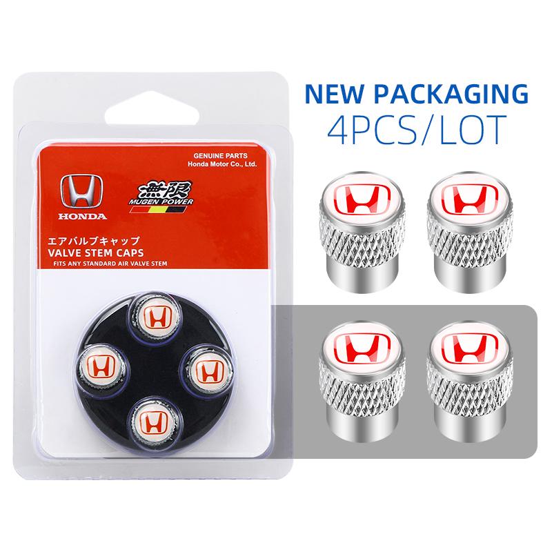 Box Car Tire Stem Valve Caps Aluminium Car Dustproof Caps Tire Wheel Stem Air Valve Caps For Honda Civic XR-V HR-V City Accord