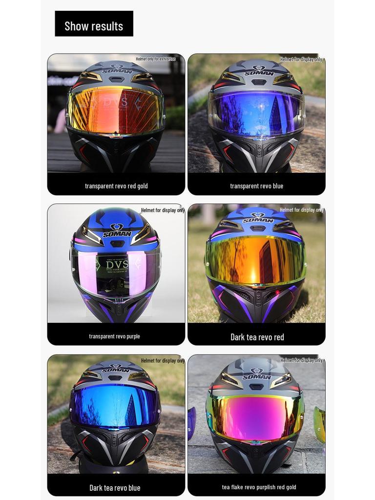 K5PLUS SOMAN Motorcycle Helmet Visor with Anti-Fog Film & Sunshade for K1/K5/K3SV