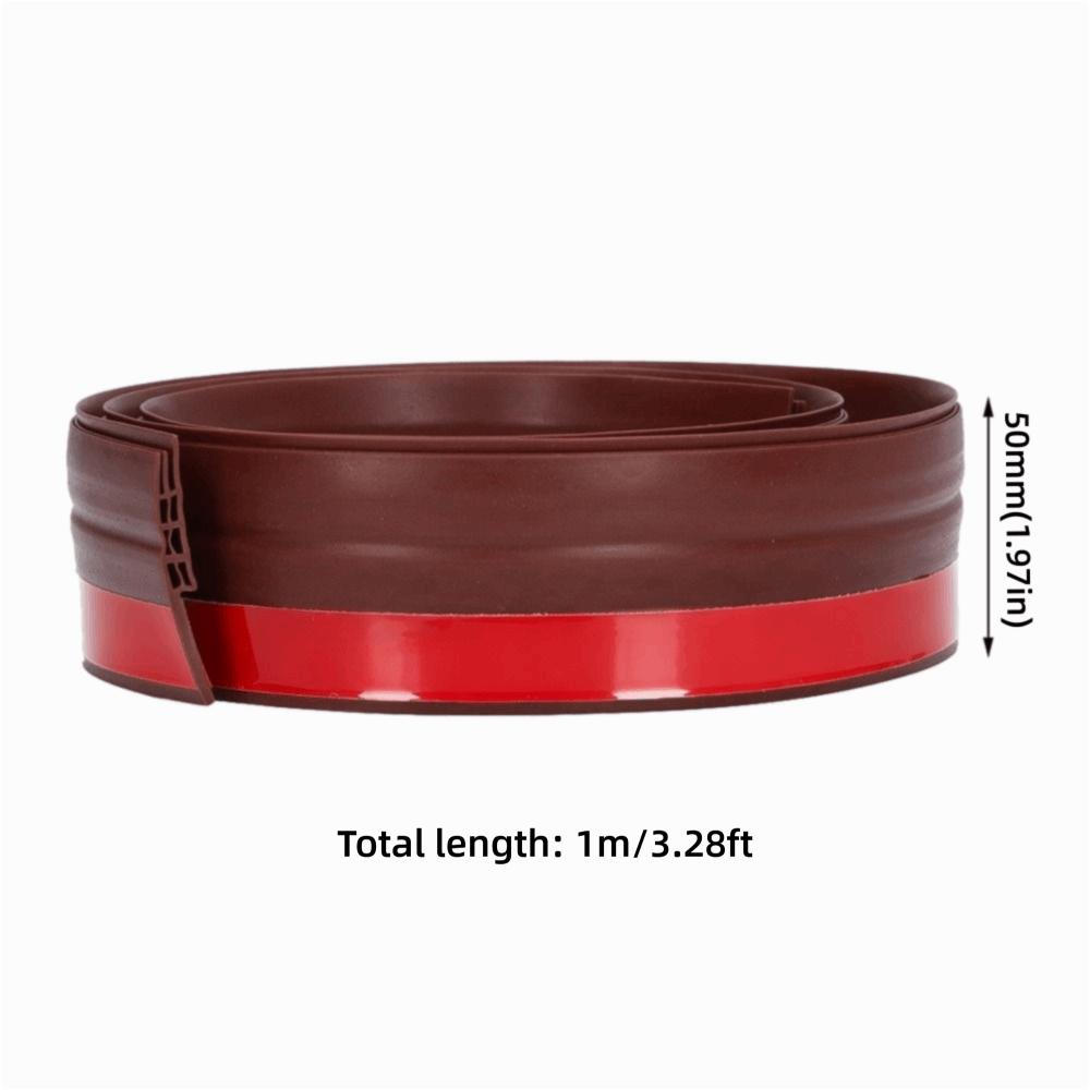 2pcs Brown Door Draft Stopper TPE Weather Stripping Seal Durable Door Sealing Strip Exterior Doors