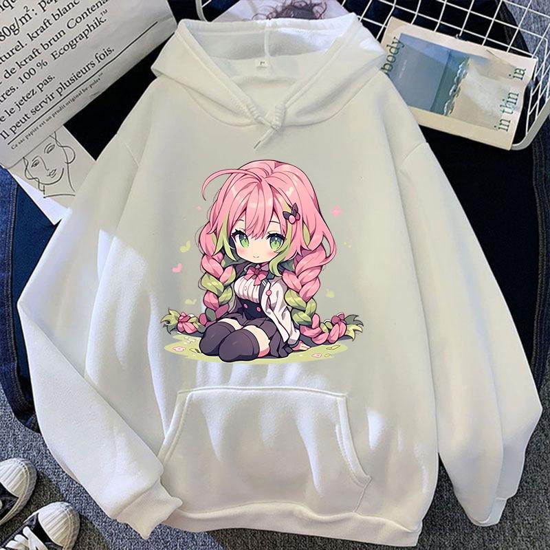 Hot Anime Kanroji Mitsuri Printed Women Men Hoodies Loose