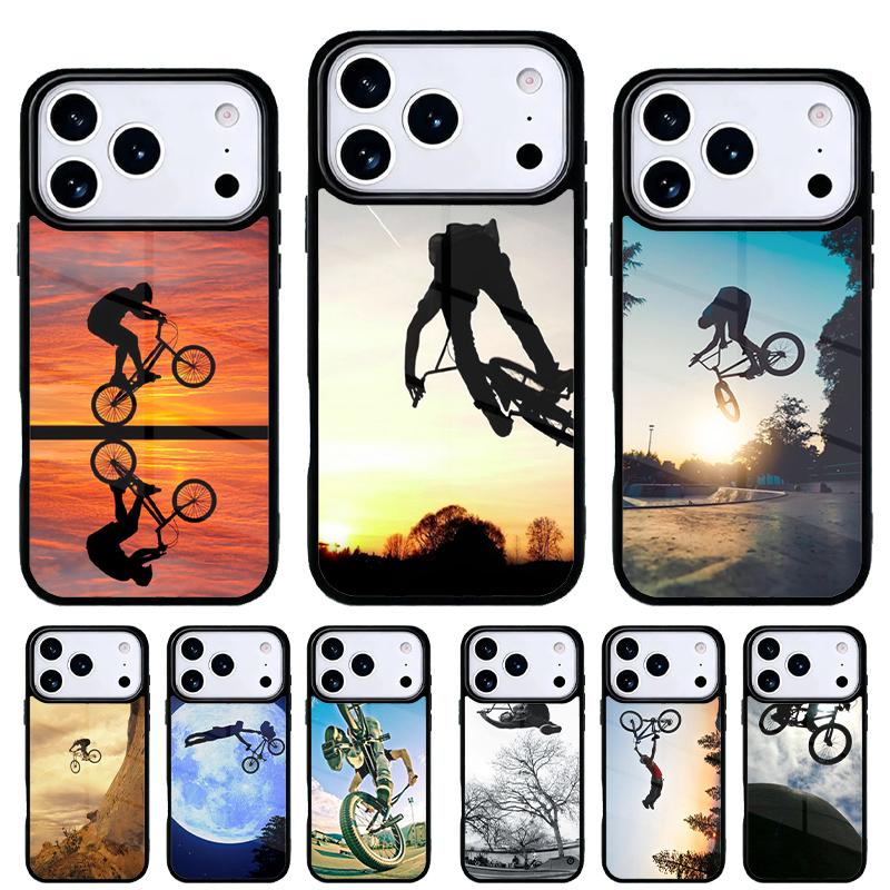 Чехол для телефона BMX Велосипед Экстремальный спорт для iPhone 17 16 15 14 13 Pro Max Задняя крышка для 12 11 Pro Coque