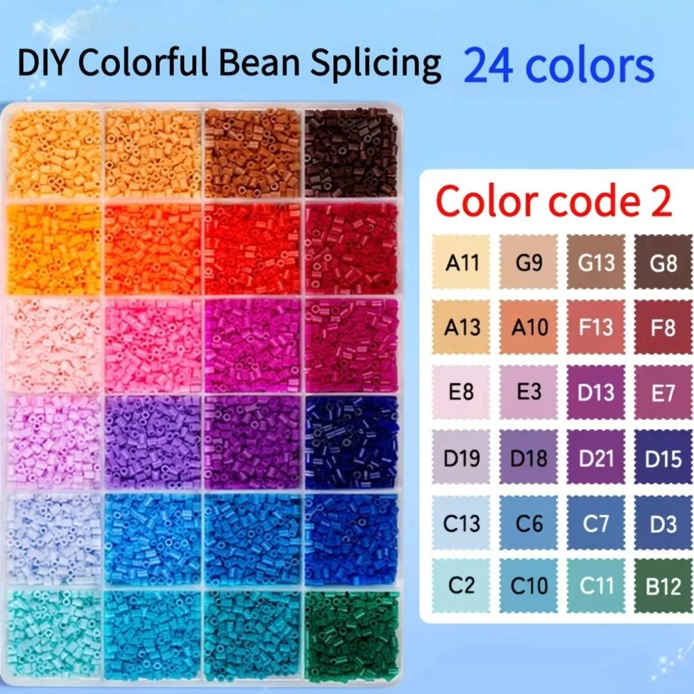 7200 шт. Мини-бусины Hama с отверстием 2,6 мм Perler Плавкие бусины для глажки DIY Игрушки для раннего развития Поделки Пазлы Подарок на день рождения для детей
