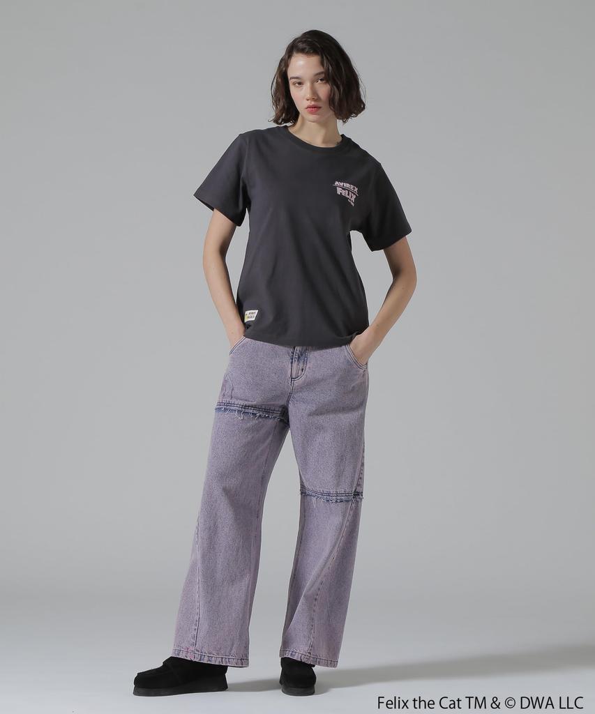 AVIREX ФУТБОЛКА FELIX COMICS, Женская, S, 010, Черная, 783-5135610