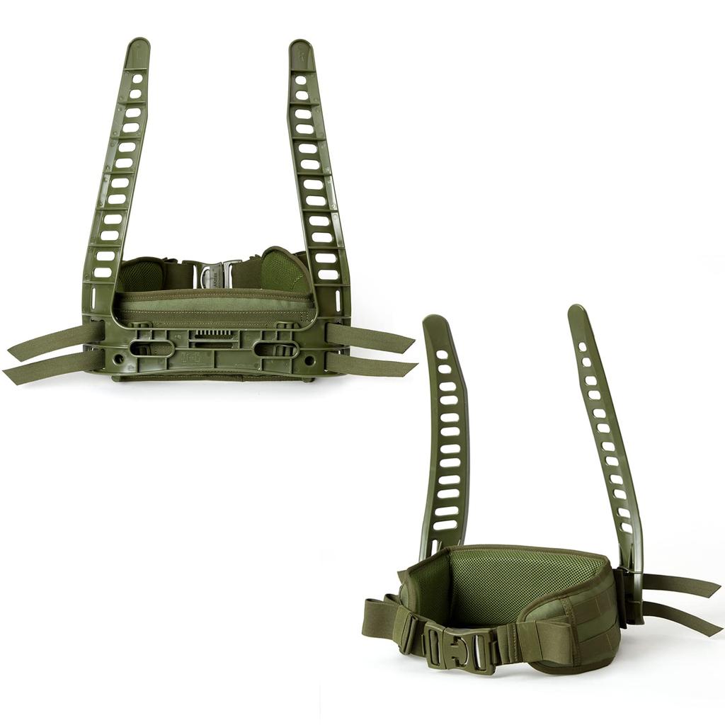 Военный рюкзак Molle II Армейский средний рюкзак 50 л с рамой для скалолазания и кемпинга Оливковый [Akmax.cn] Мультикам/зеленый (Рамка Драб)