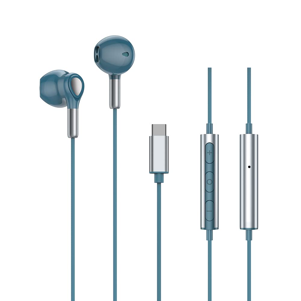 Type C Wired Earphones with and other devices with a Type C PC Android smartphones with a Type C iPhone iPad Pro Air Remote Control Included TT-Valley