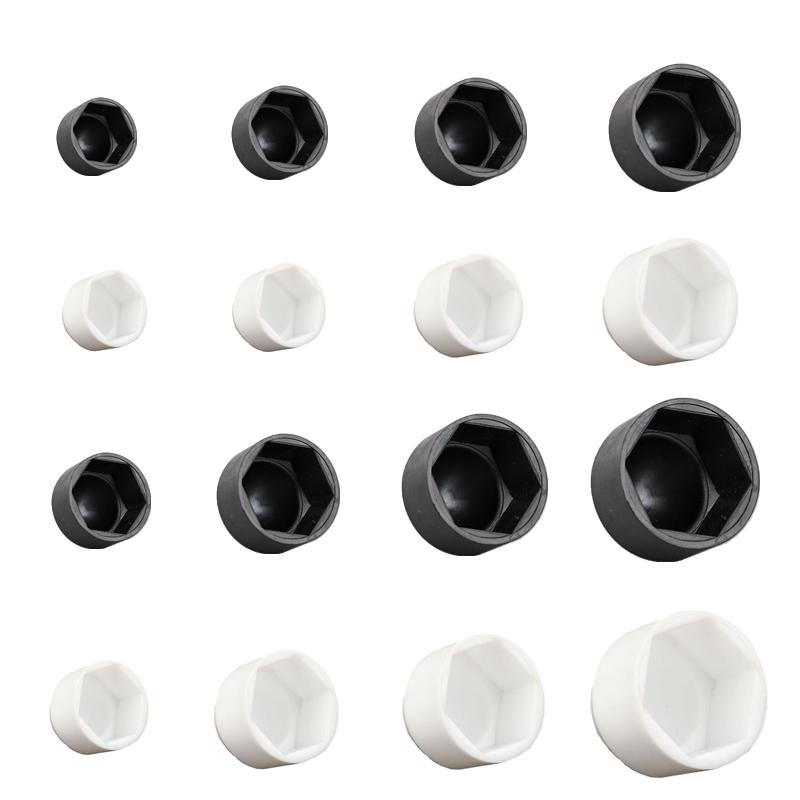 Hex Nut Caps M4 M5 M6 M8 M10 M12 M14 PE Plastic Hexagon Caps for Bolts Protect Nuts for Car Wheels Exterior Decoration