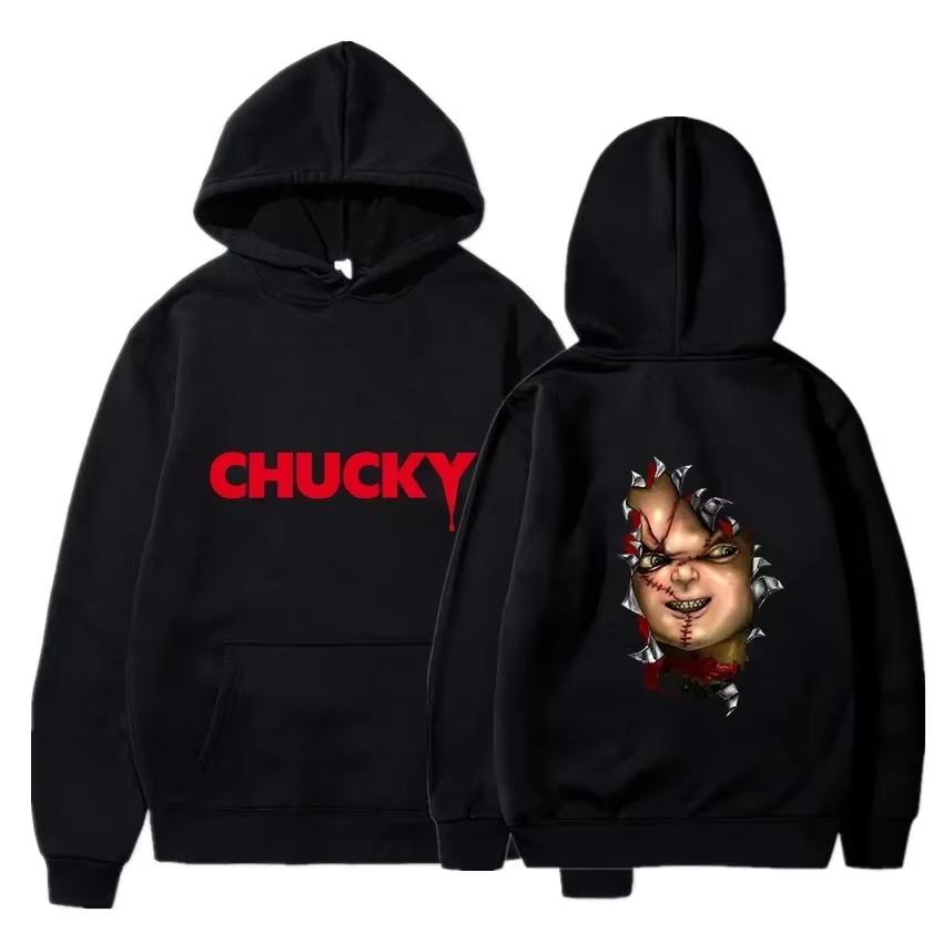 2026 Hot Sale Horror Movie Play Chucky Hoodies Harajuku Hip Hop Streetwear Men Women Autumn Winter Soft Sweatshirt Loose Cozy and Versatile