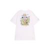 Neo Cartoon Print Crew Neck Sport T-Shirt Unisex Tops White HC9741