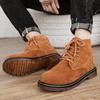 Модные ботинки осень-зима Легкие флисовые туфли 48 plus мужские простые универсальные рабочие ботинки botines hombres casuales D18