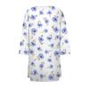 Women's Fall Print Irregular Three-quarter Sleeve Cardigan With Pocket Jacket