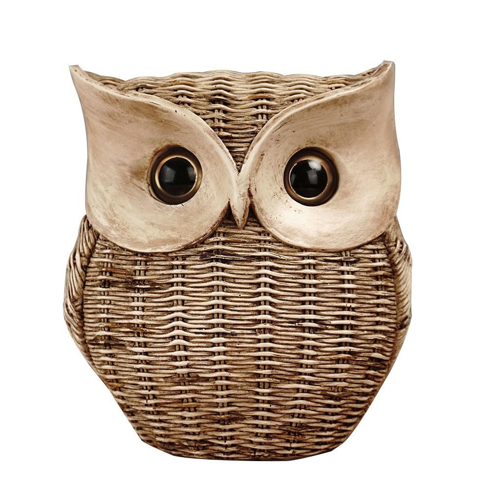 Retro Owl Crafts Animal Ornaments Home Living Room Desktop TV Cabinet Resin Crafts Decoration
