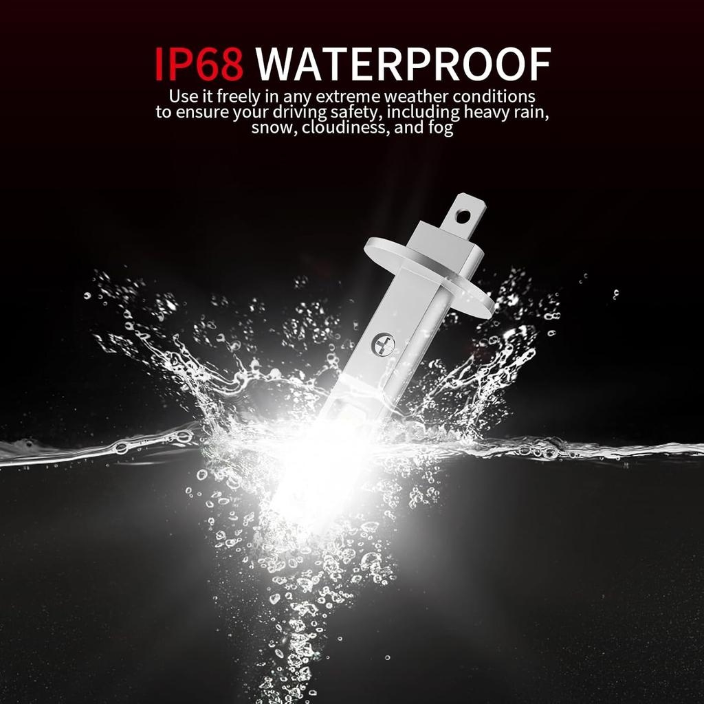 Bulbs, 34000LM 1:1 Size, Backup Plug and Play 6500K Cool White, IP68 Waterproof, Pack of 2, Interior Off Road Lights