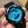 Casio Женские часы с двойным дисплеем (жидкокристаллический/аналоговый) Серия Синие GA-110B-1A2PR GA-110B-1A2PR