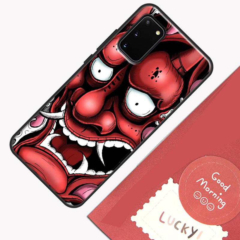 Japanese Oni Hannya Demon Mask Phone Case For Samsung Galaxy S26 S25 S24 S20 S21 S22 S23 Ultra S10 Plus S25 FE Cover Shell