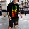 Summer BoB Marley Reggae T Shirt Sets Fashion Jogging Short Sleeve Harajuku Suit Men Tracksuit 3D Printed Breathable Clothes 6XL