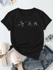 Unisex Casual Short Sleeve TShirt with Butterfly Dragonfly Animal Print Round Neck Fit Summer Casual Ladies T Shirts Soft Cloth