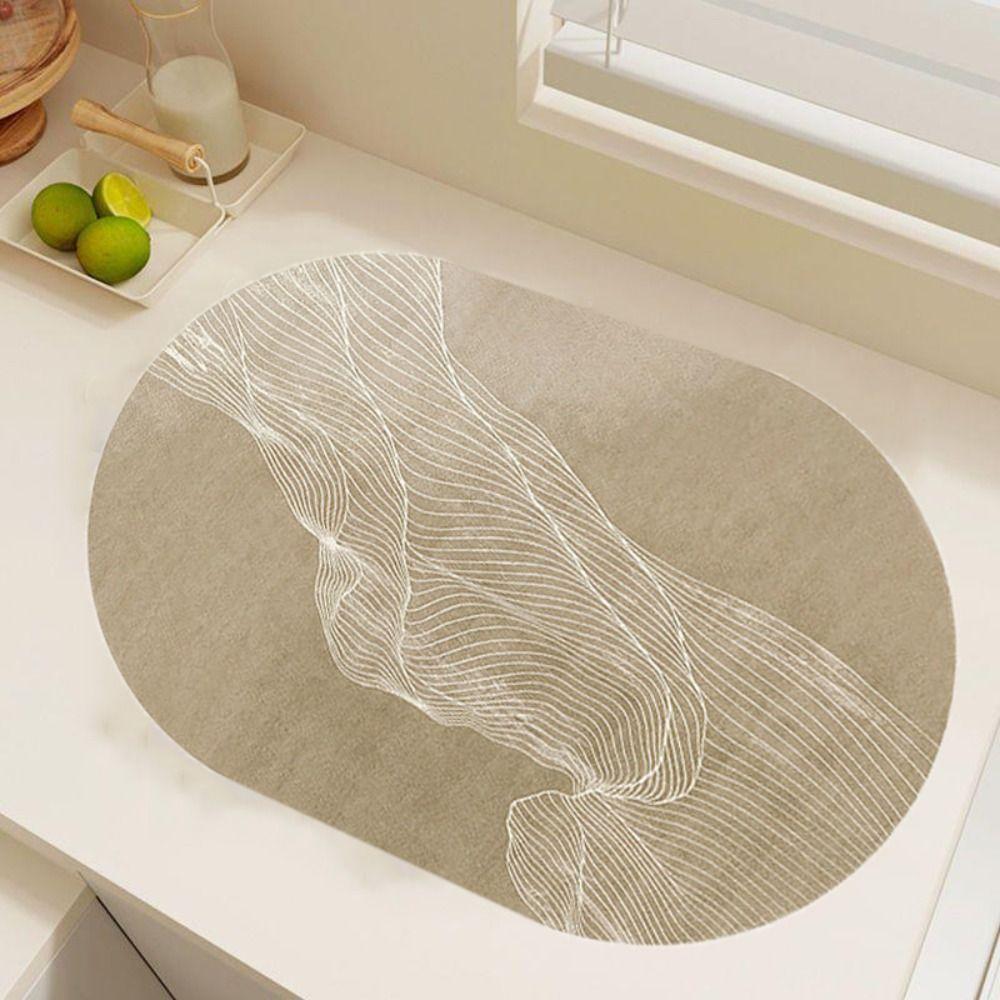 Heat Insulation Oval PVC Leather Table Mats Waterproof Placemat Coasters Cooking Table