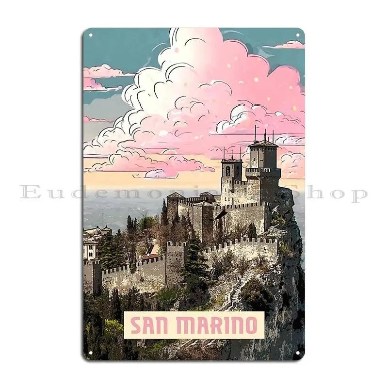 San Marino Republic Travel Posters Guimaraes Portugal Metal Plaque Classic Wall Decor Bar Designs Tin Sign Poster