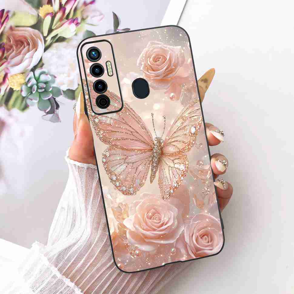 For Tecno Camon 17 CG6 CG6j Case Retro Cartoon Animals Silicone TPU Black Cover For Camon17 camon 17 Phone Casing Bumper