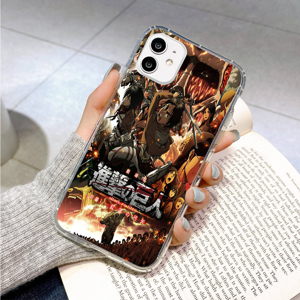 Чехол для Samsung A04 A14 A23 A34 A54 M23 M33 M52 M53 Realme 10 9 C30S C35 C55 VIVO Y02S Y21 Y51 X80 Pro Прозрачный чехол WI54 Аниме Атака титанов