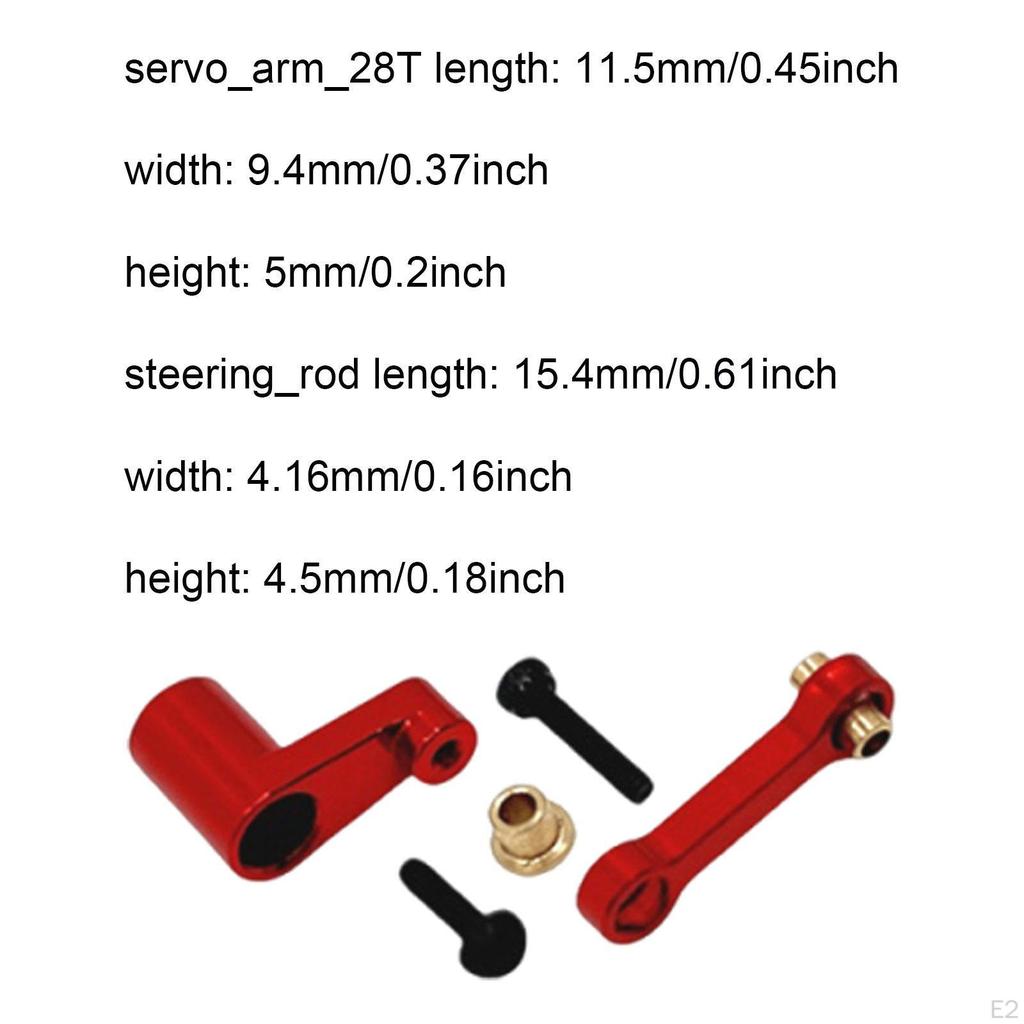 28T Servo Arm for RC Car, Steering Linkage, High-performance Aluminum Accessories 1:24 Scale