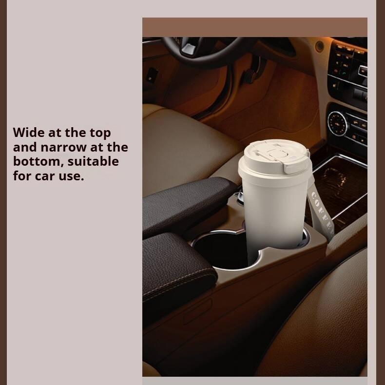 For Li Lixiang L6 L7 L8 L9 I8 Mega Car-mounted Stainless Steel Insulated Cup with Straw Coffee Cup Tea Brewing Cup