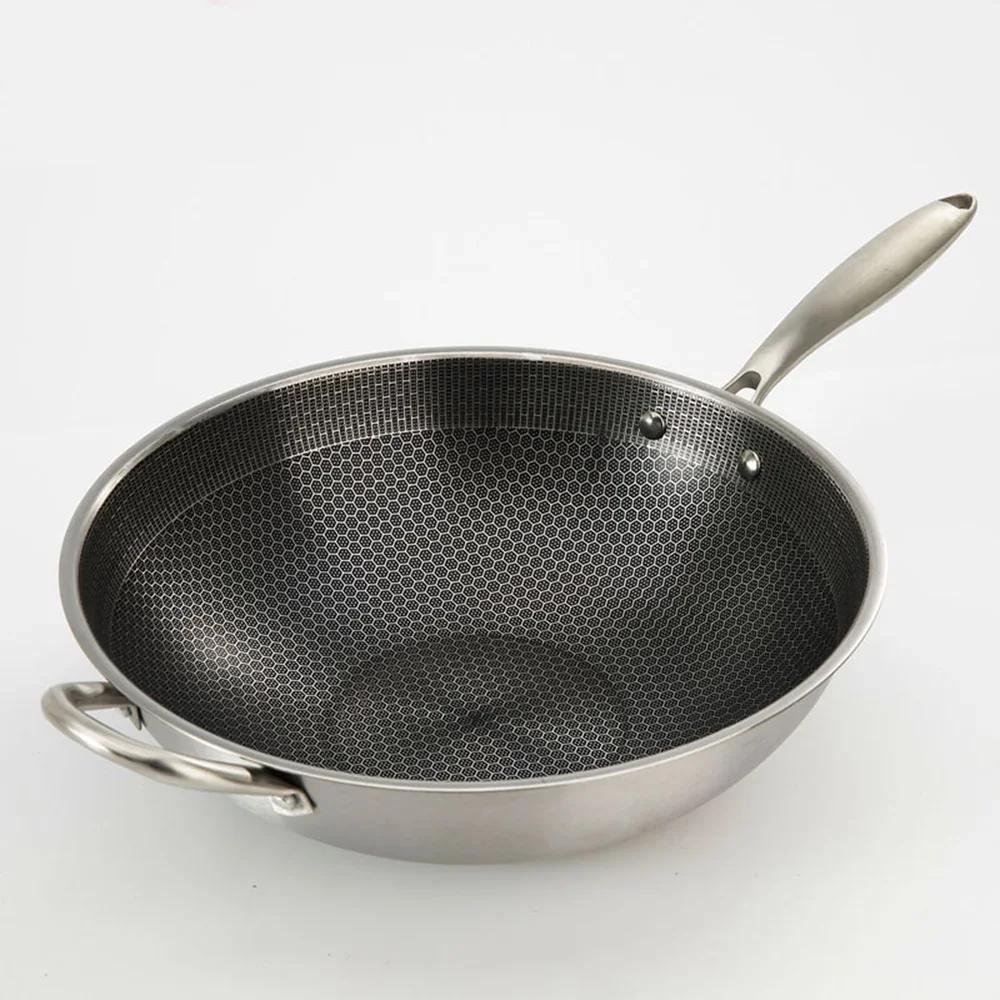 2022 New China Induction Cooker Honeycomb Stainless Steel Wok