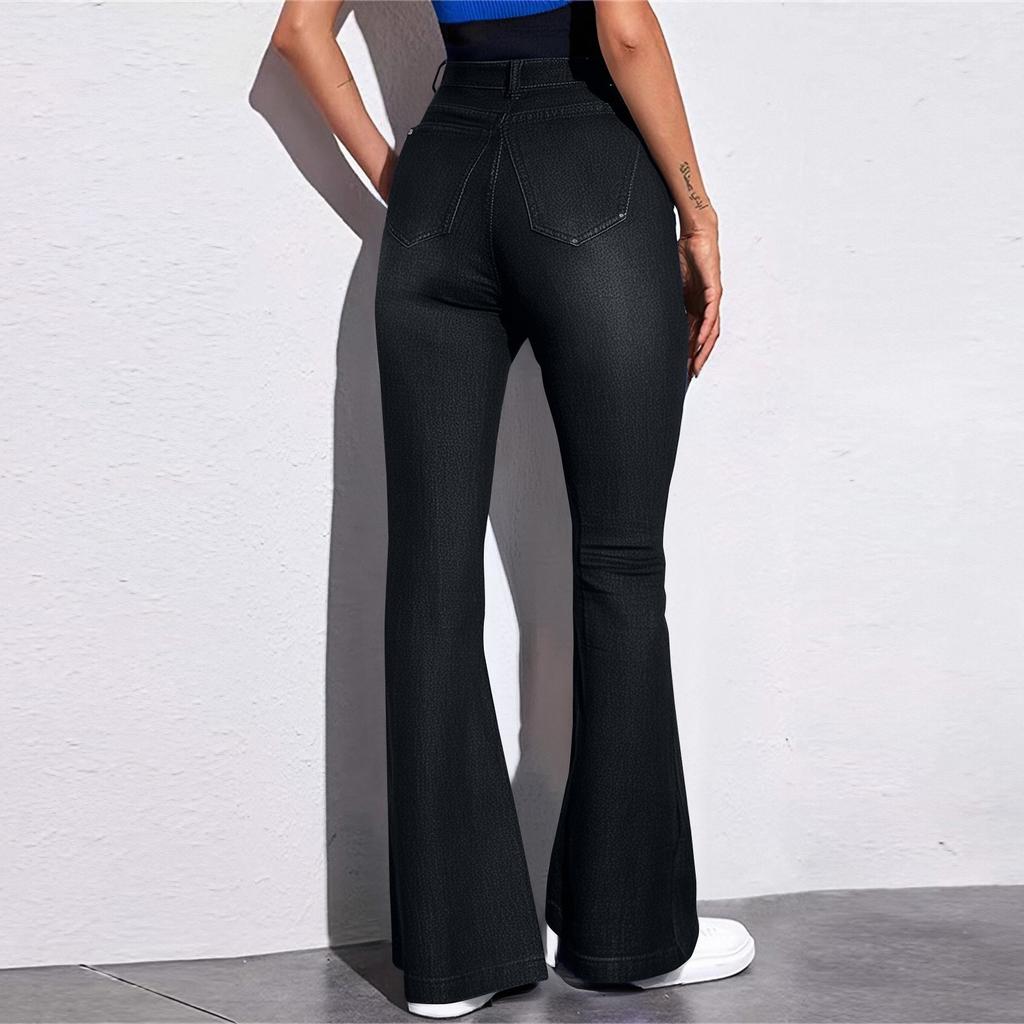Women's High Waisted Hip Lifting Flared Pants Wide Leg Pants Jeans