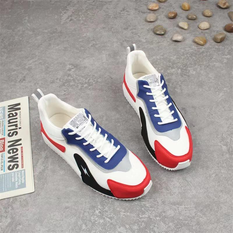 Модные спортивные кроссовки, спортивная обувь, кожаные балетки, баскетбольные балетки, граффити, толстые, беговые, высокая подошва, модные мужские кроссовки