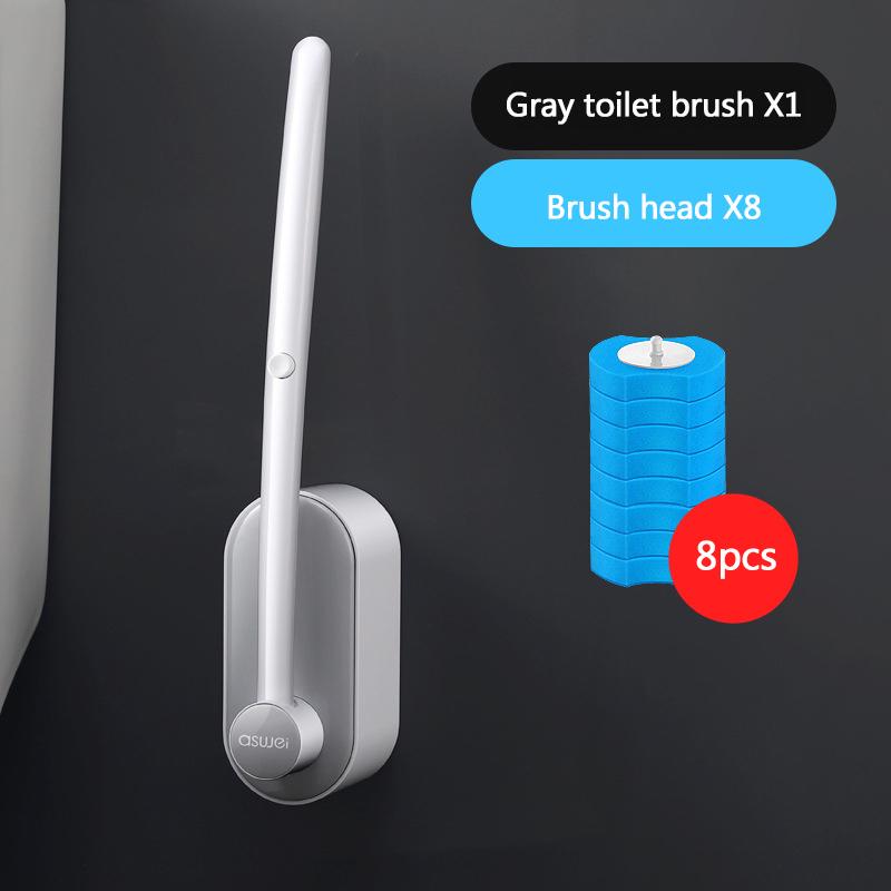 Настенная одноразовая щетка для туалета, аксессуары для туалета, набор щеток для унитаза с длинной ручкой для ванной комнаты, дома, инструменты для чистки без тупиков