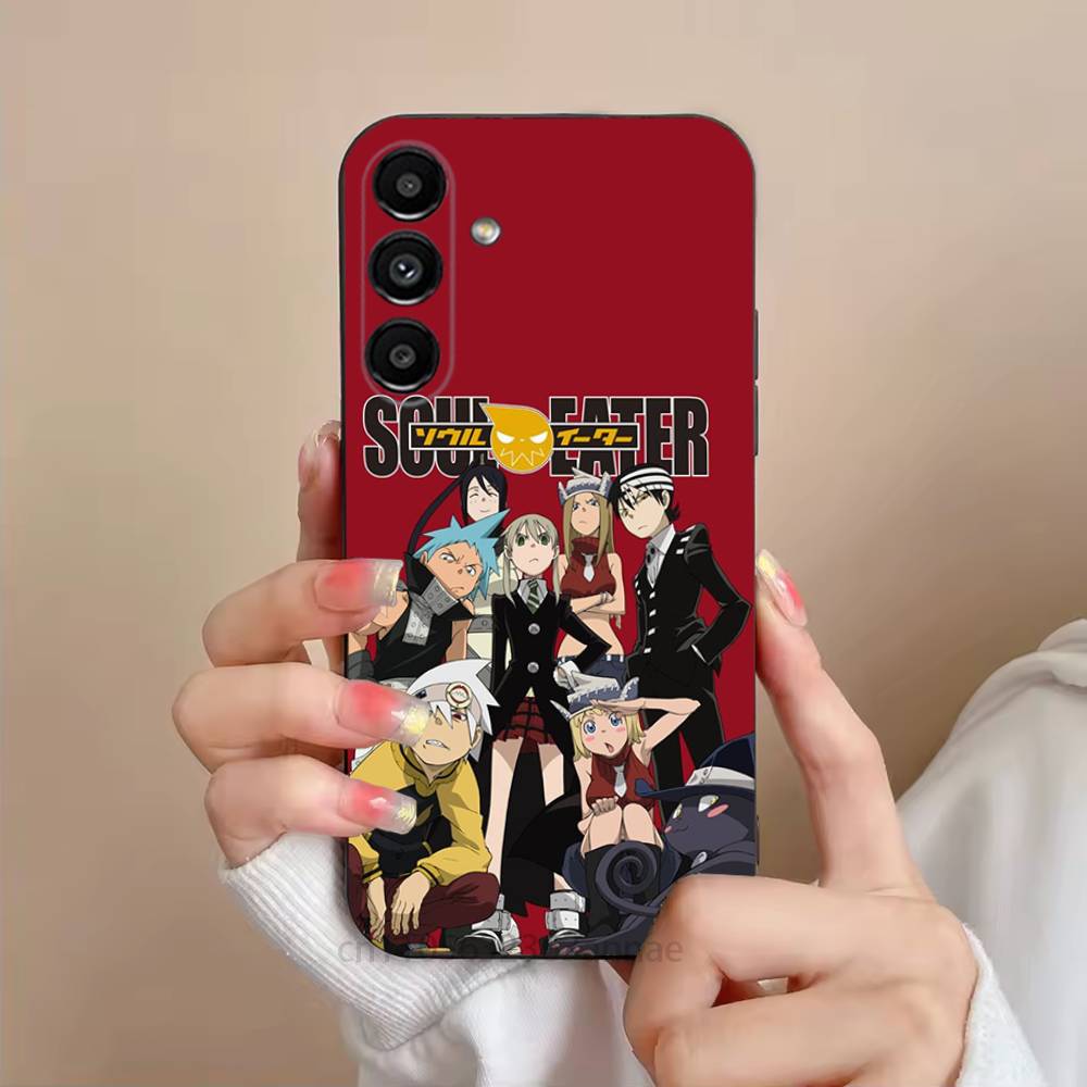 Чехол для телефона S-Soul Eater Аниме для Samsung S25,24,21,22,23,S30,Ultra,S20,Plus,Fe,Lite,Note,S10,S9, Черный Мягкий