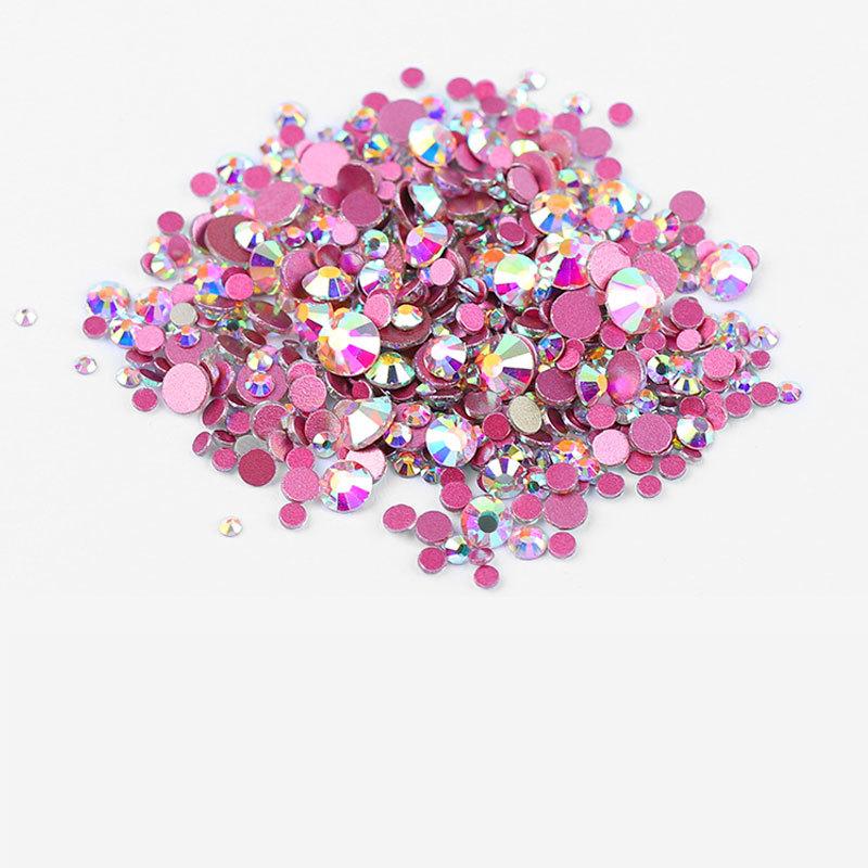 1440 шт. плоских кристаллов AB в упаковке оптом SS3-SS20 прозрачные стразы AB для дизайна ногтей