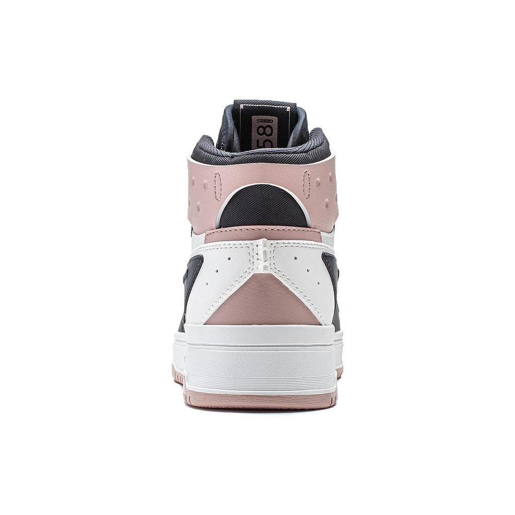 Li Ning Mountain Origin 2.0 Нескользящие Износостойкие Высокие Кеды для Скейтборда Женские Темно-синий Белый Розовый AGCT346-5