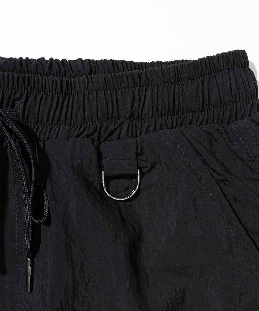 MASSNOUN D-Ring Nylon Cargo Shorts Mstsp004-Bk