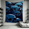 Skull Artwork Dark Dramatic Tapestry Wallmounted Background Cloth Atmospheric Background Cloth Homestay Soft Decoration Tapestry Wall Decoration